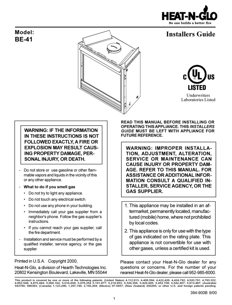 Heat & Glo BE-41 Assembly instructions