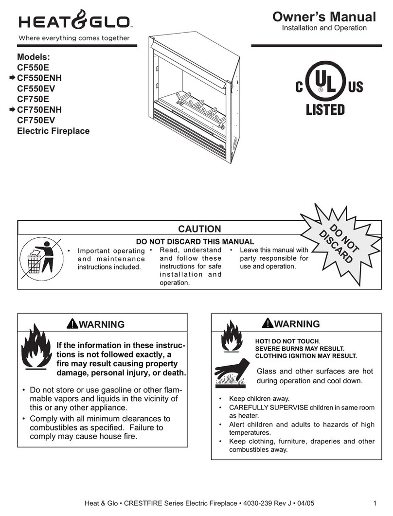 Heat & Glo CF750ENH owner's manual