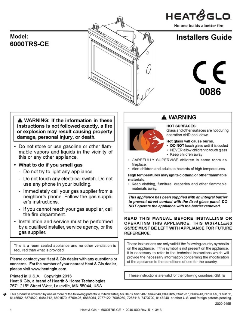 Heat & Glo 6000TRS-CE Assembly instructions