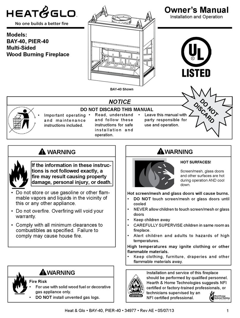 Heat & Glo LifeStyle BAY-40 owner's manual Heat & Glo LifeStyle BAY-40 owner's manual