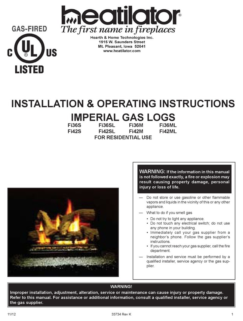 Heatilator Fi36S Installation & operating instructions