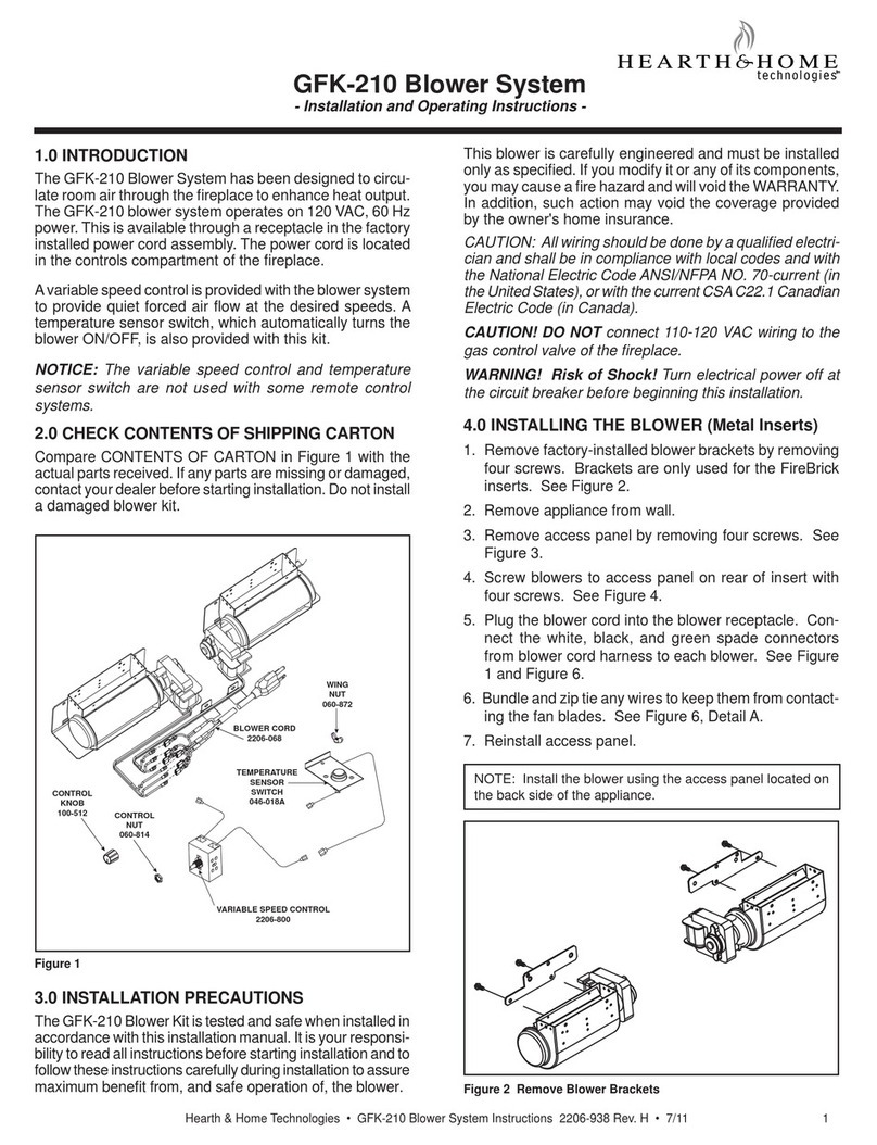 Heart & Home Collectables GFK-210 Installation and operating instructions