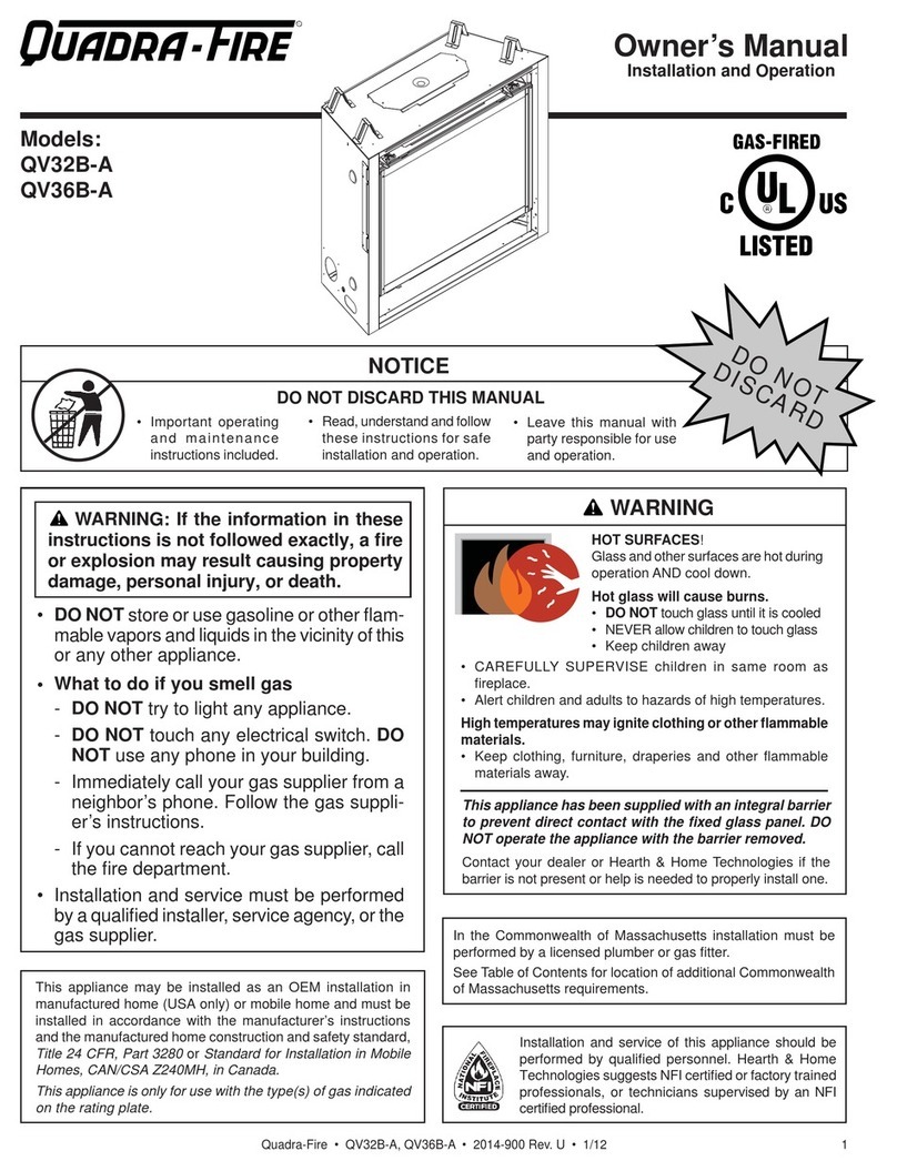 Quadra-Fire QV32B-A owner's manual