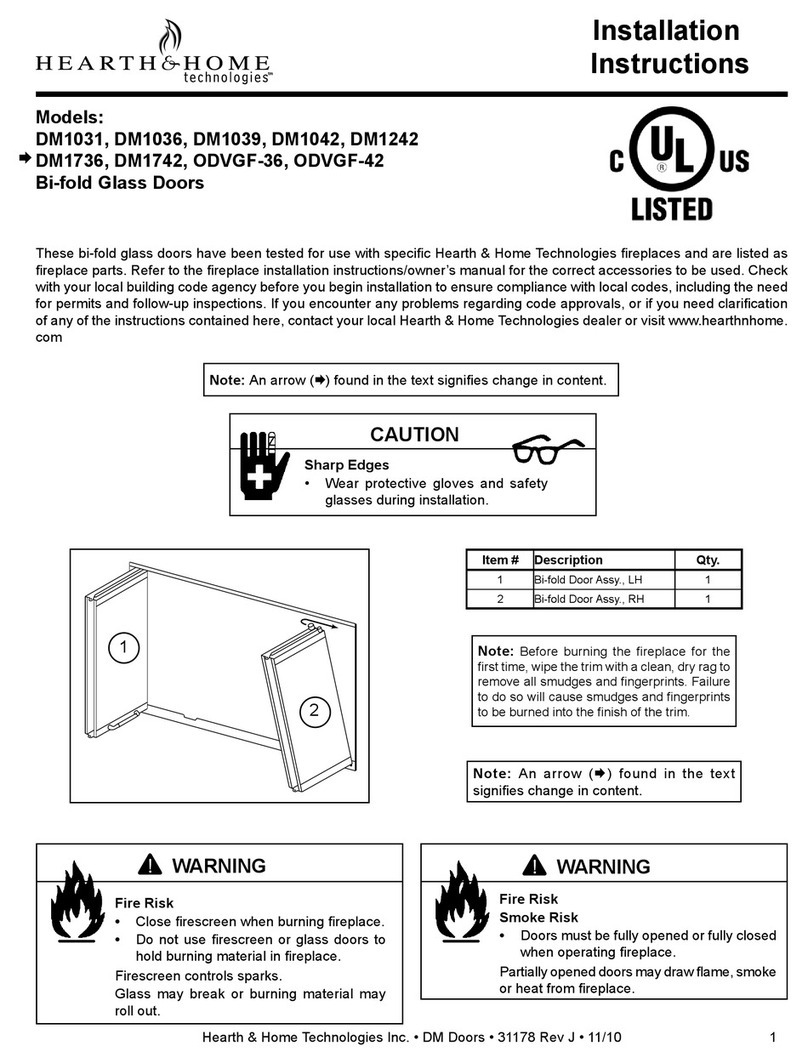 Hearth and Home Technologies DM1736 installation instructions
