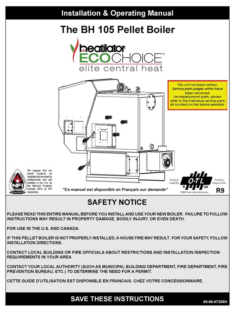 Heatiator bh 105 Installation & operating manual