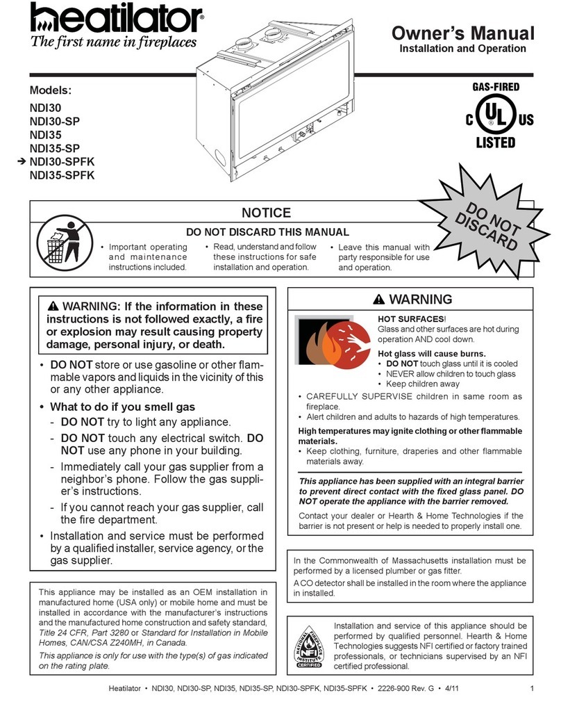 Heatiator NDI30-SPFK User manual
