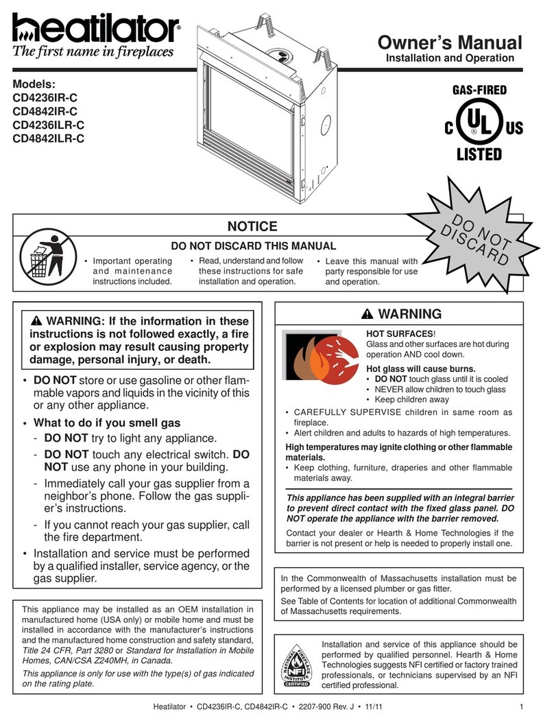 Heatiator CD4236IR-C owner's manual