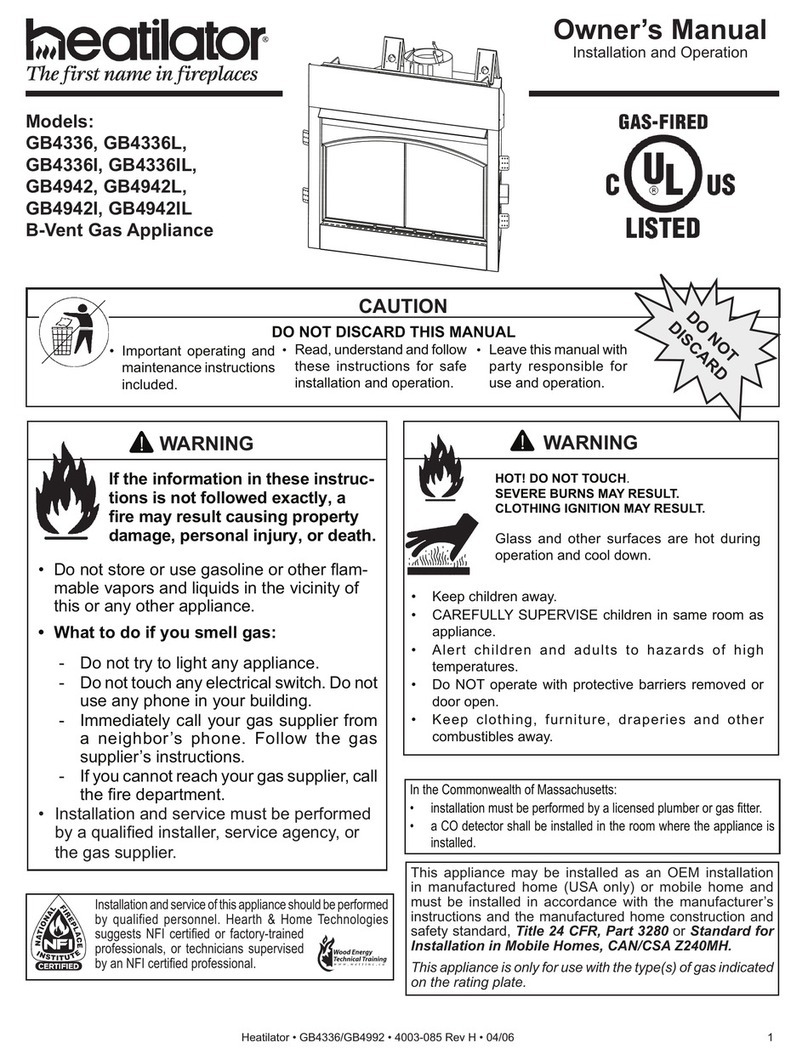 Heatiator GB4336 User manual
