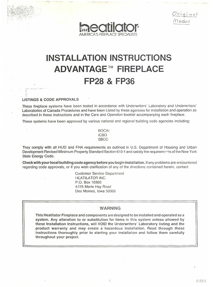 Heatiator ADVANTAGE FP28 User manual