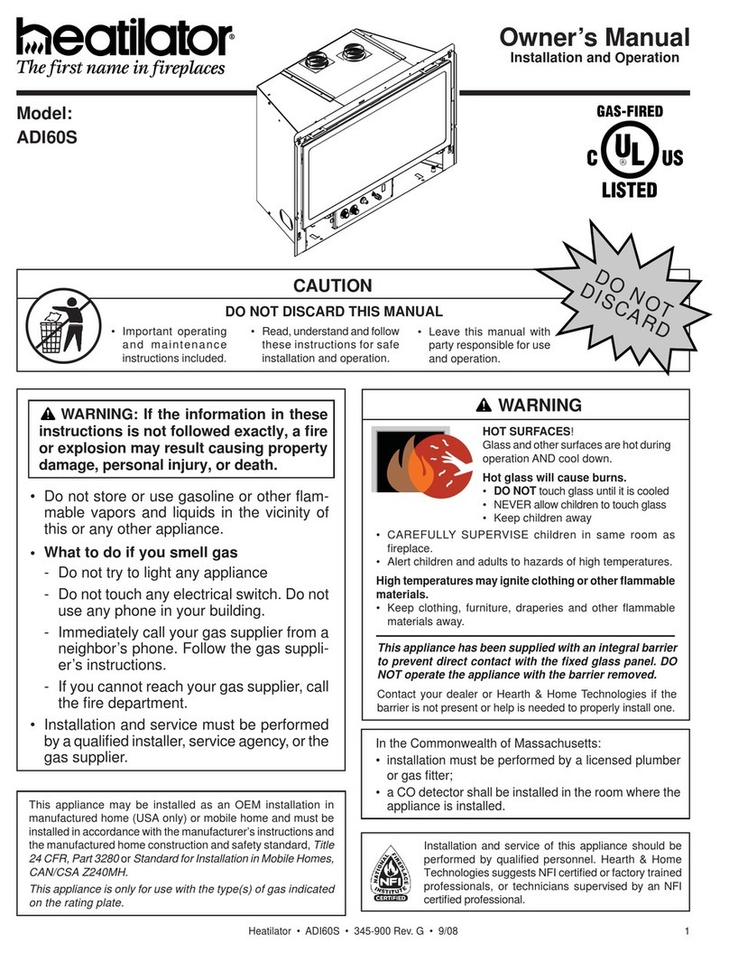 Heatiator ADI60S User manual