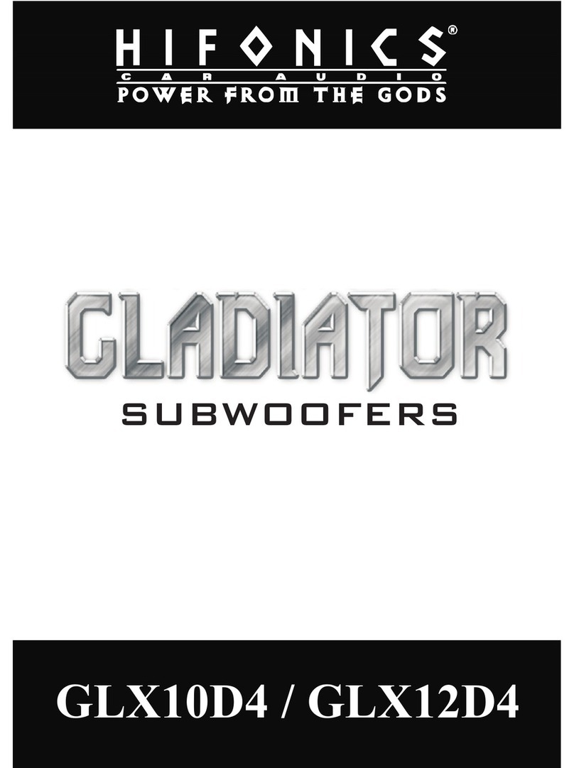 Hifionics GLADIATOR GLX10D4 User manual
