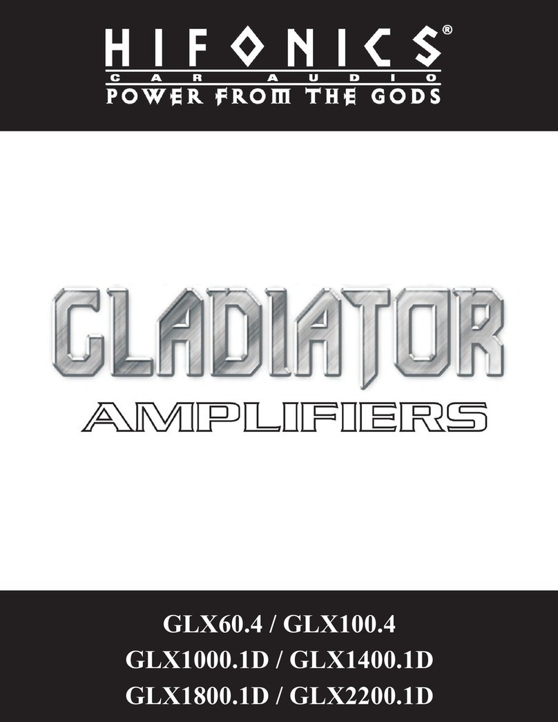 Hifionics GLX60.4 / GLX100.4 GLX1000.1D user manual
