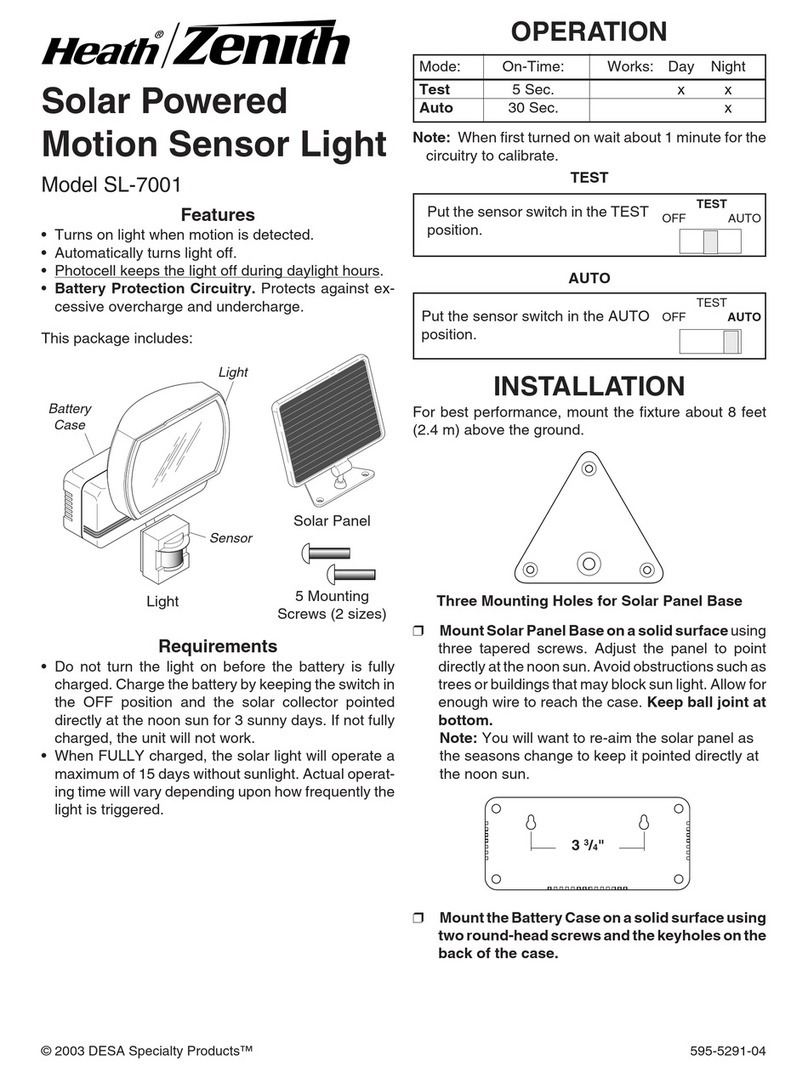 Heath Zenith SL-7001 User manual