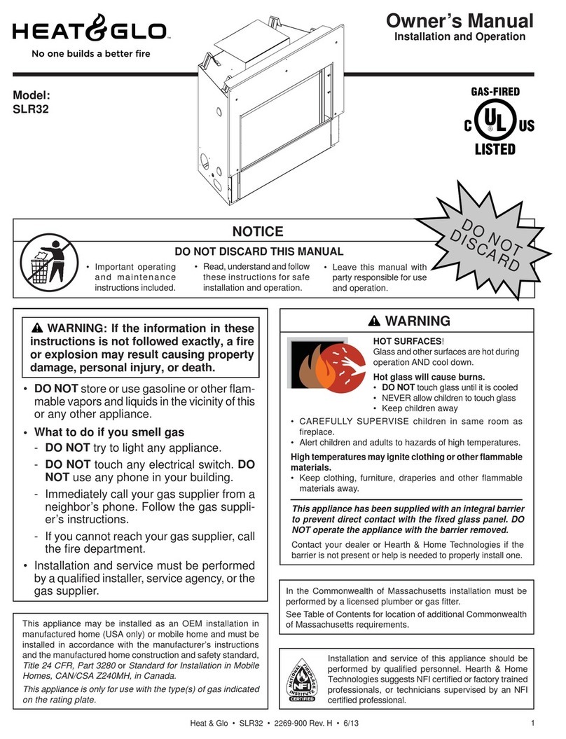 Heat & Glo SLR32 User manual