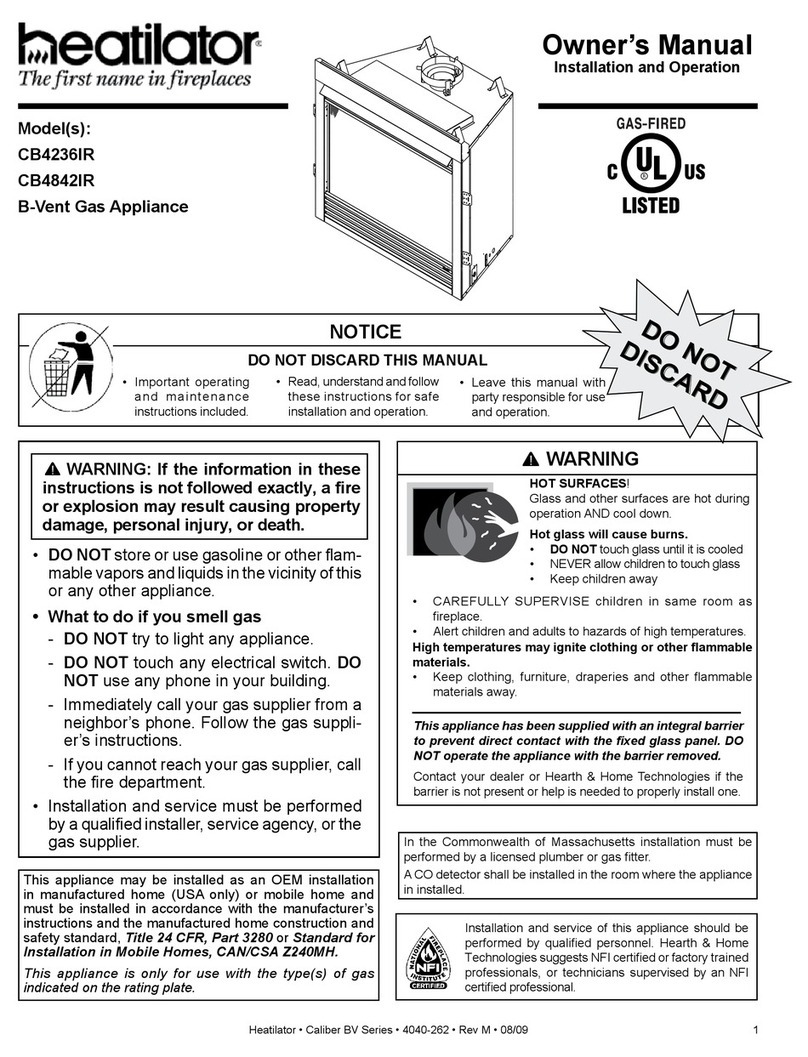 Heatiator CB4236IR User manual