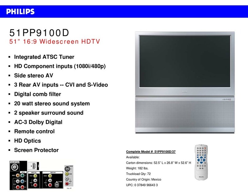 Philips 51PP9100D - Hook Up Guide User manual