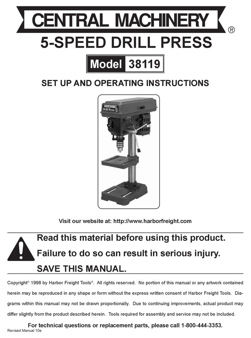 Central Machinery 38119 Installation manual