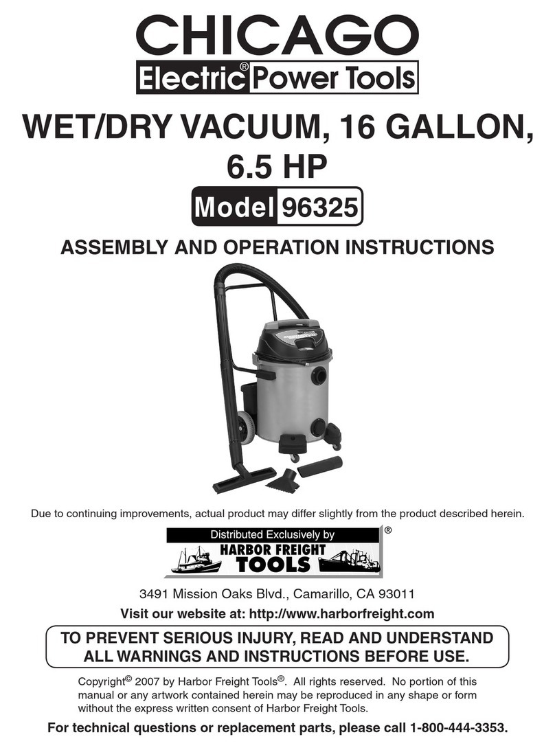 Chicago Electric 96325 Assembly and operation instructions