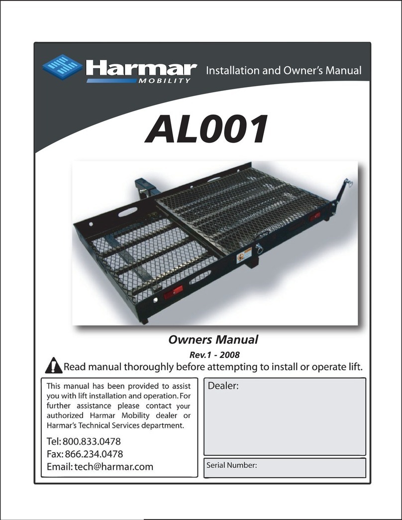 Harmar Mobility AL001 Installation and owner's manual