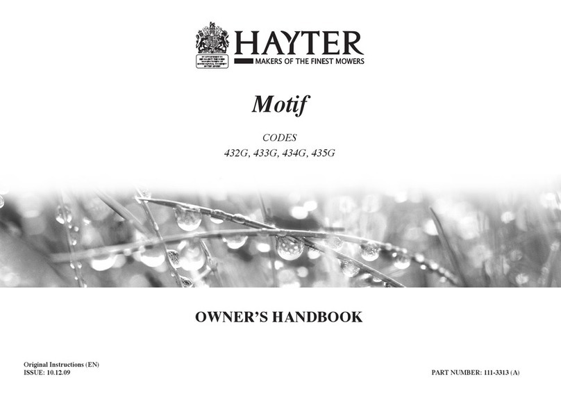 Hayter Motif 432G User guide