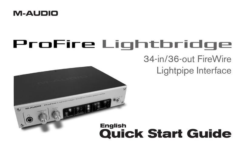 M-Audio ProFire Lightbridge quick start guide