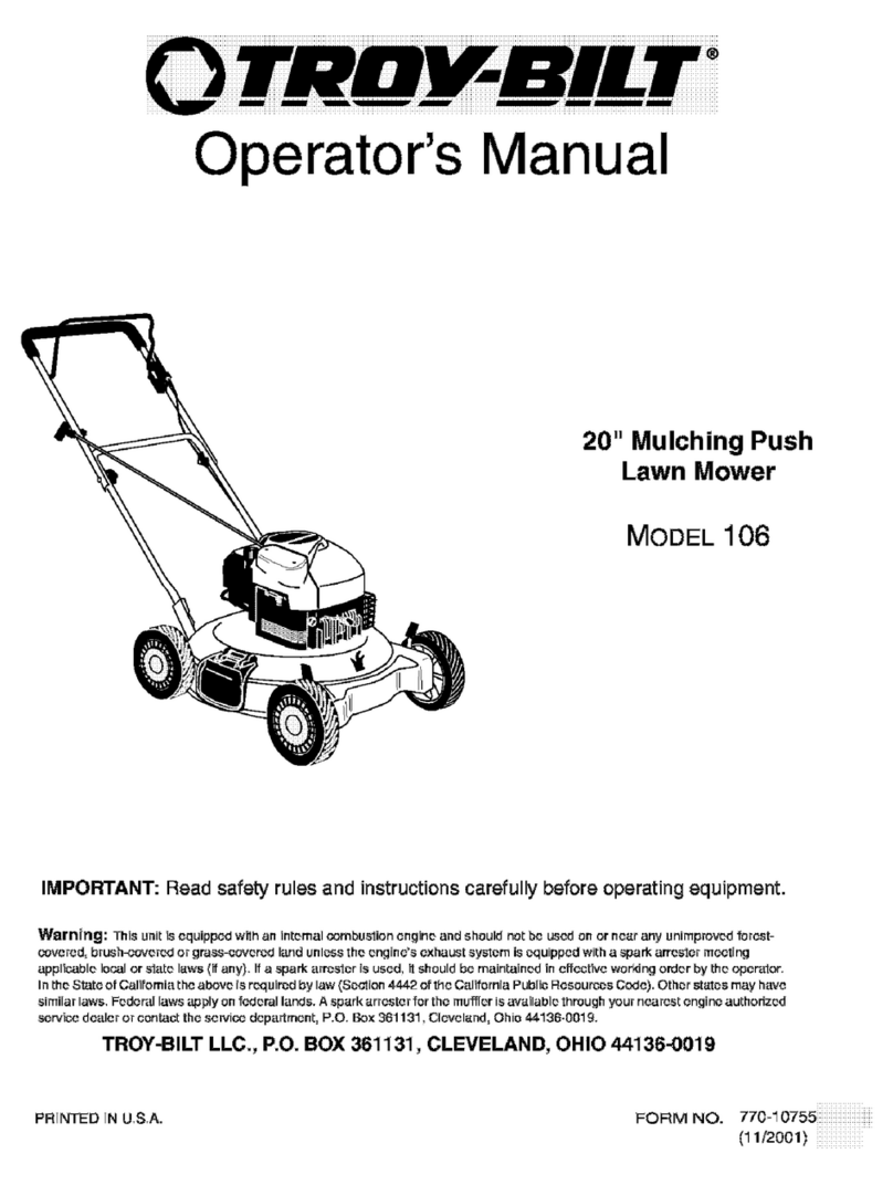 Troy-Bilt 106 Operator's manual