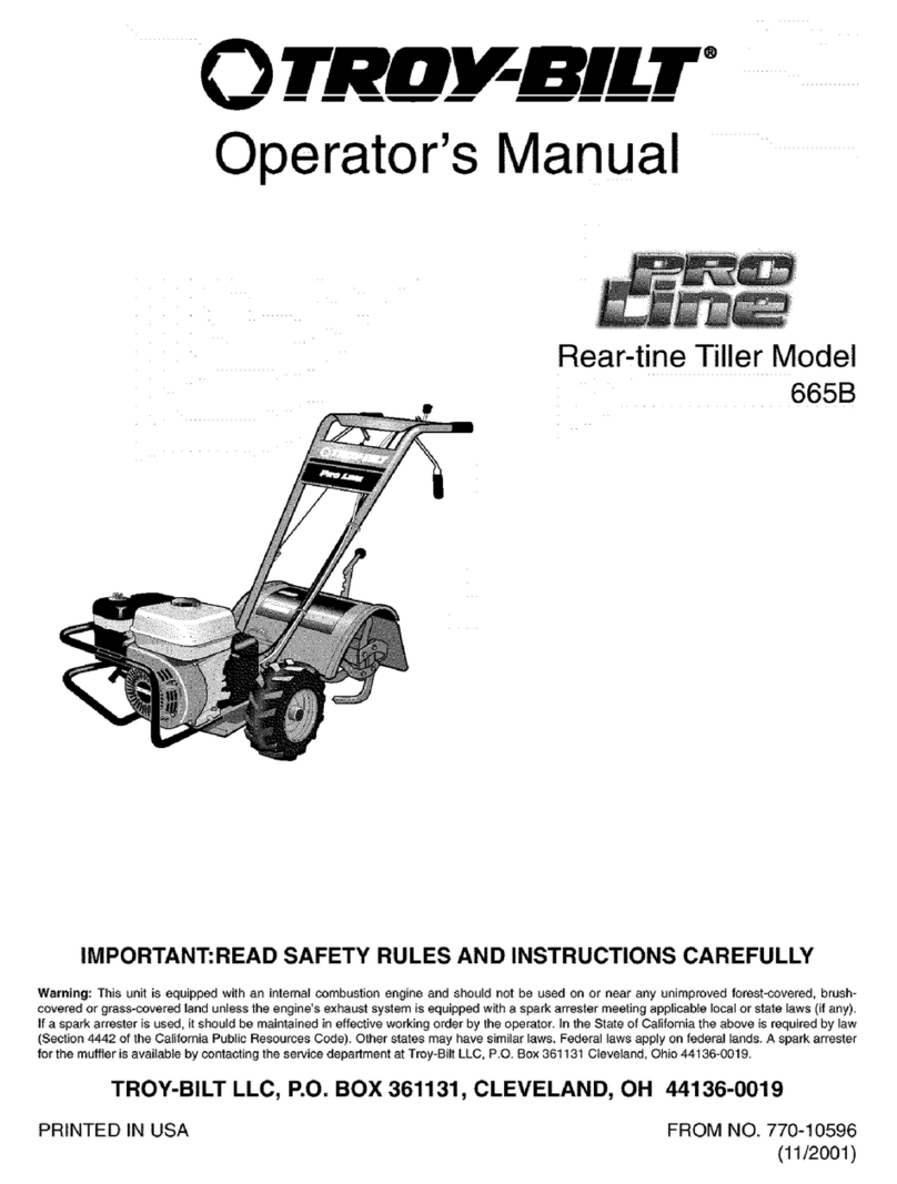 Troy-Bilt Pro Line 665B User manual