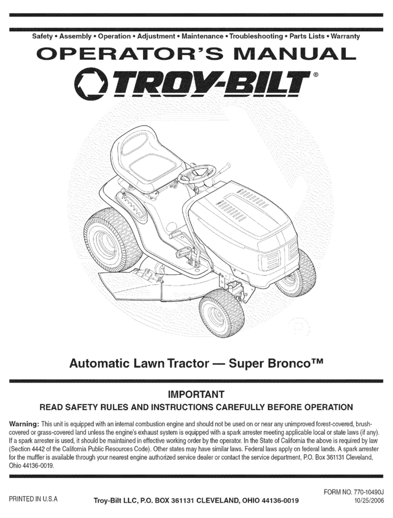 Troy-Bilt Super Bronco Operator's manual