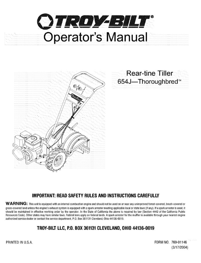 Troy-Bilt 654J-Thoroughbred Operator's manual