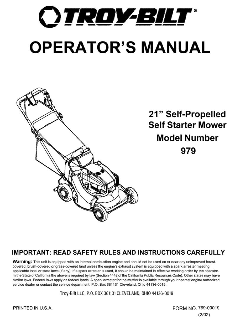 Troy-Bilt 979 User manual