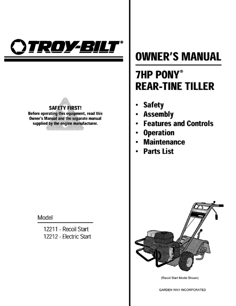 Troy-Bilt Pony 12211 owner's manual