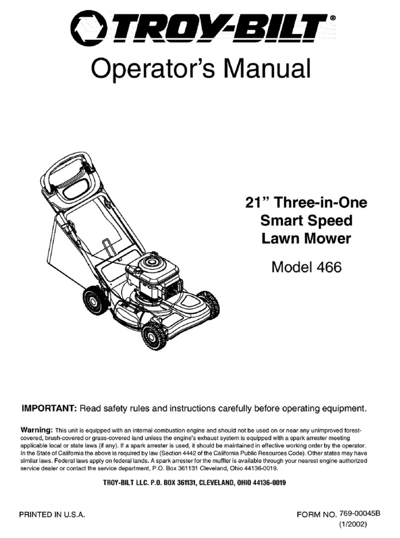 Troy-Bilt 466 Operator's manual