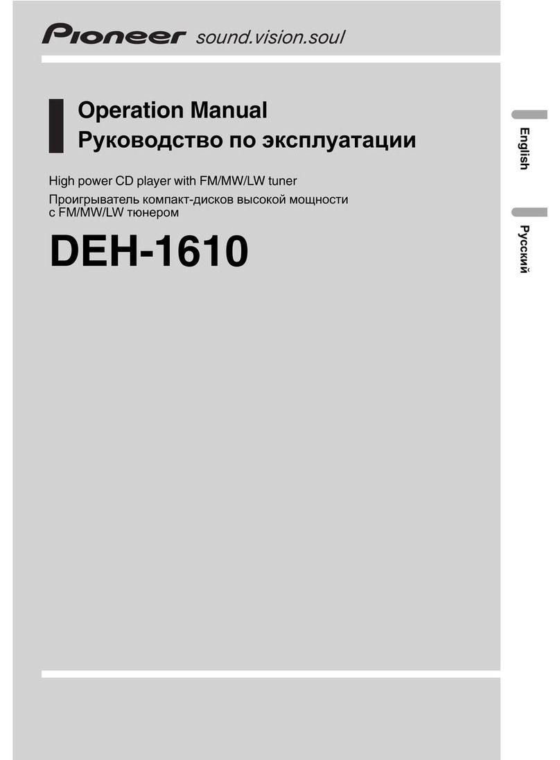 Pioneer DEH-1610 operating manual