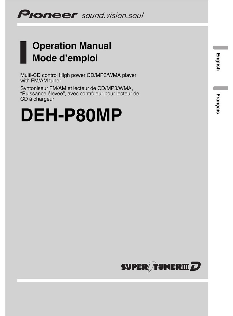 Pioneer DEH-P80MP Operation manual