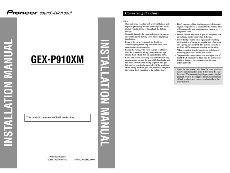 Pioneer GEX-P910XM User manual Pioneer GEX-P910XM User manual