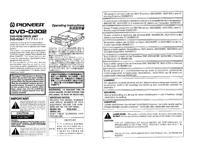 Pioneer DVD-D302 User manual