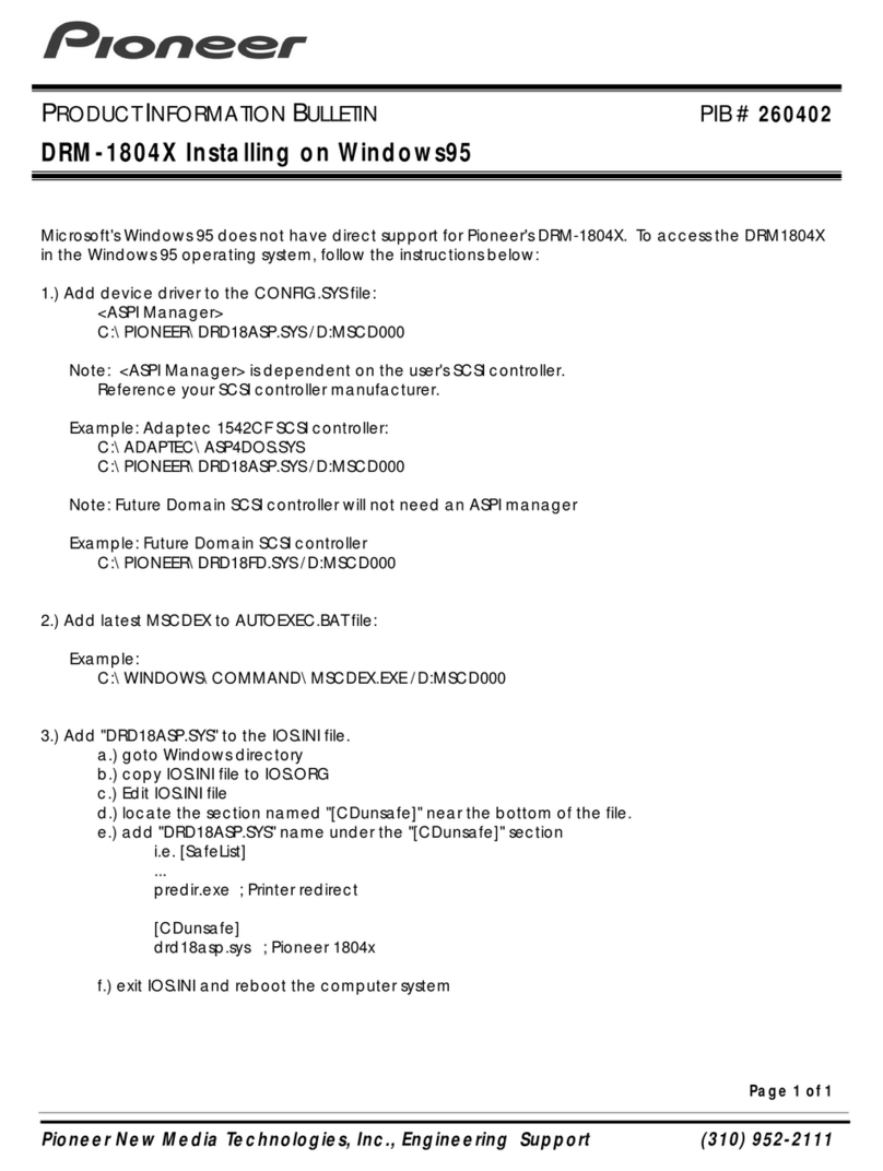 Pioneer DRM-1804X Manual