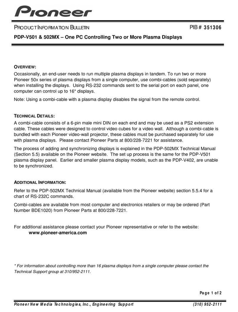 Pioneer PDP 502MX Manual