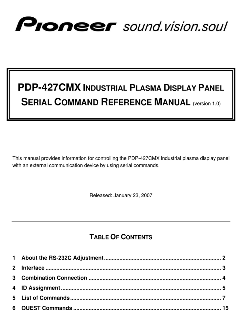 Pioneer PureVision PDP-427CMX User manual