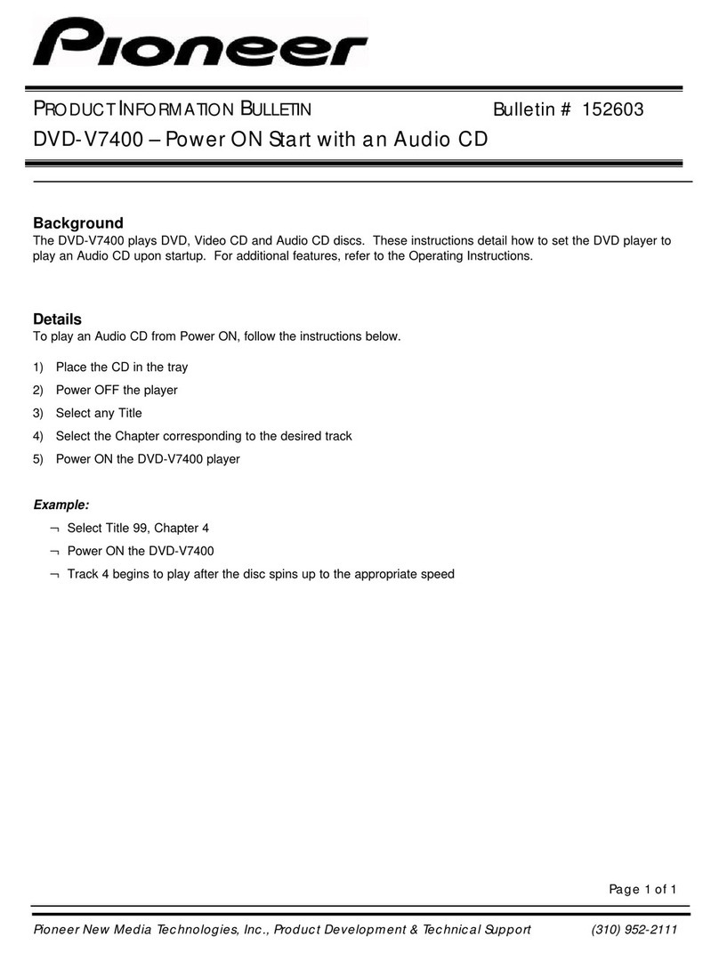 Pioneer DVD-V7400 User manual