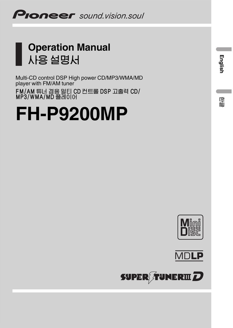 Pioneer FH-P9200MP Operation manual Pioneer FH-P9200MP Operation manual