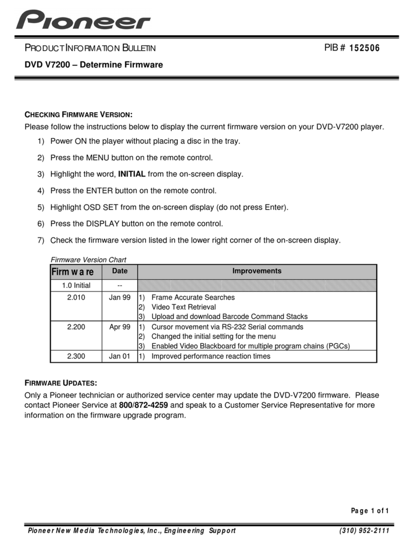 Pioneer DVD-V7200 Manual