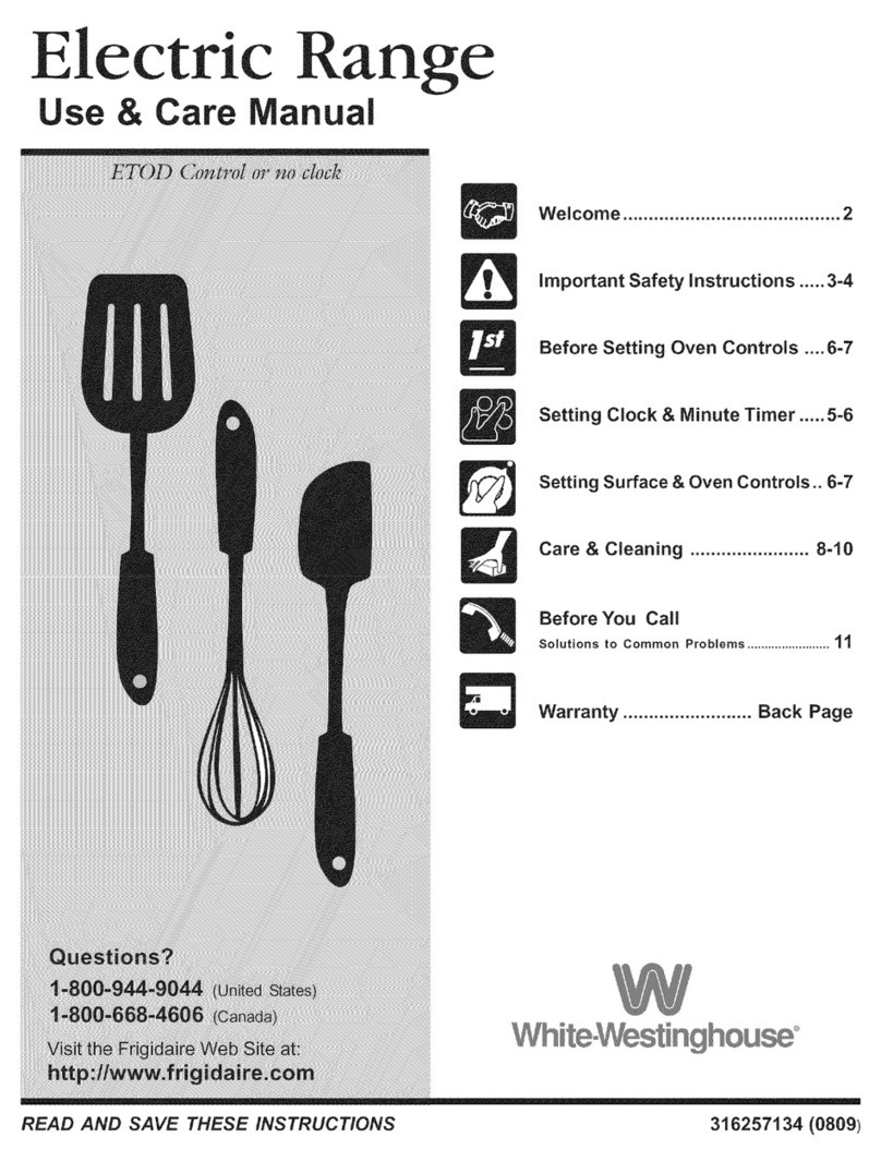 White-Westinghouse WWEF3000LWC Use & care manual