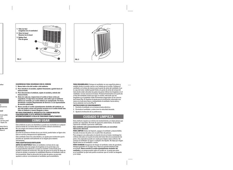Windmere BF-1010 Installation instructions