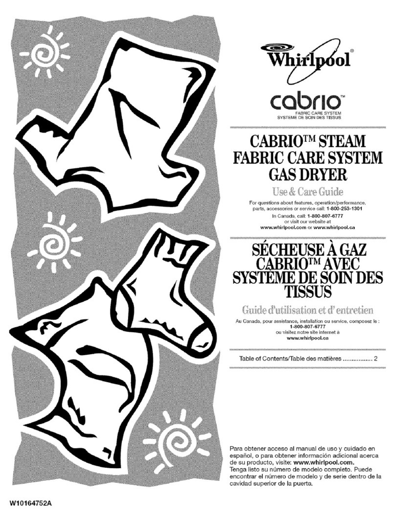 Whirlpool Cabrio WGD6600VU0 User manual