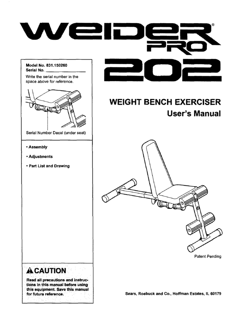 Weider PRO 202 user manual