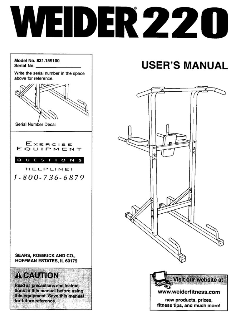 Weider 220 user manual