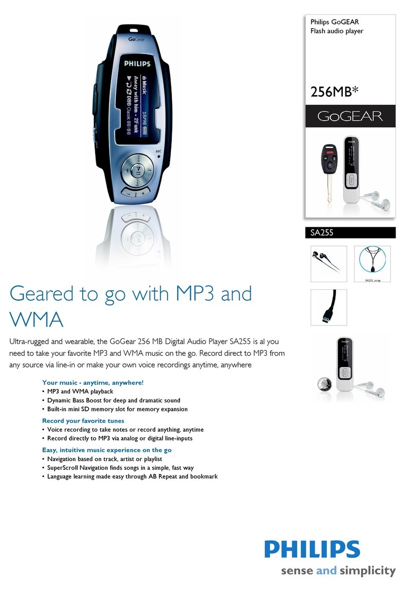 Philips GoGEAR SA255 User manual