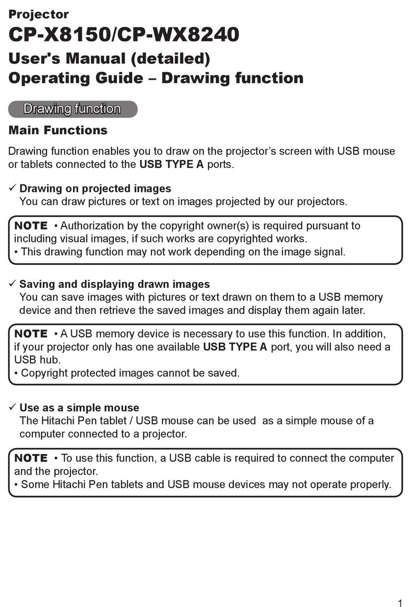 Hitachi Innovate CP-WX8240 User manual