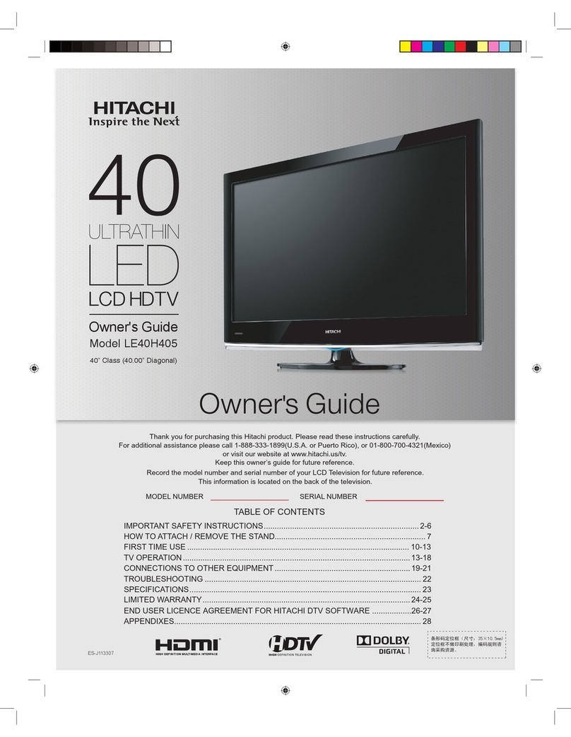 Hitachi LE40H405 User manual